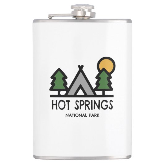 Nationalpark Hot Springs Flachmann (Vorderseite)