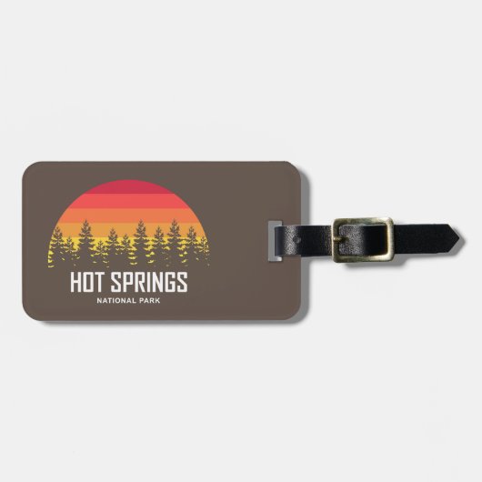 Nationalpark Hot Springs Gepäckanhänger (Vorderseite horizontal)