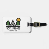 Nationalpark Hot Springs Gepäckanhänger (Vorderseite horizontal)