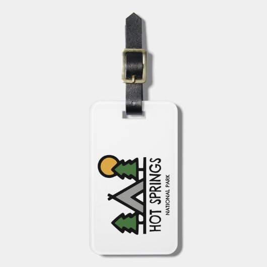 Nationalpark Hot Springs Gepäckanhänger (Vorderseite vertikal)