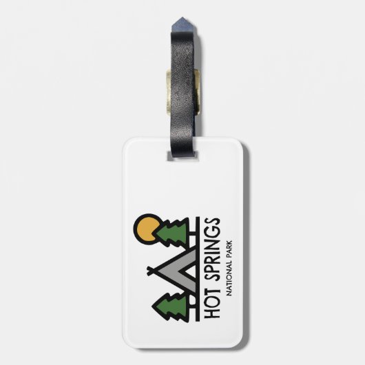Nationalpark Hot Springs Gepäckanhänger (Rückseite vertikal)