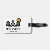 Nationalpark Hot Springs Gepäckanhänger (Rückseite horizontal)