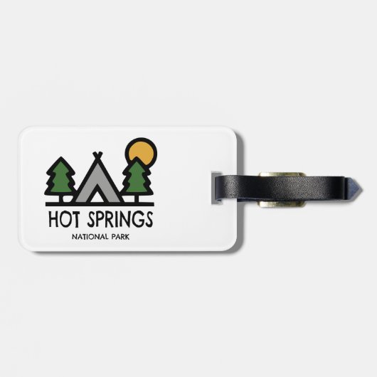 Nationalpark Hot Springs Gepäckanhänger (Rückseite horizontal)