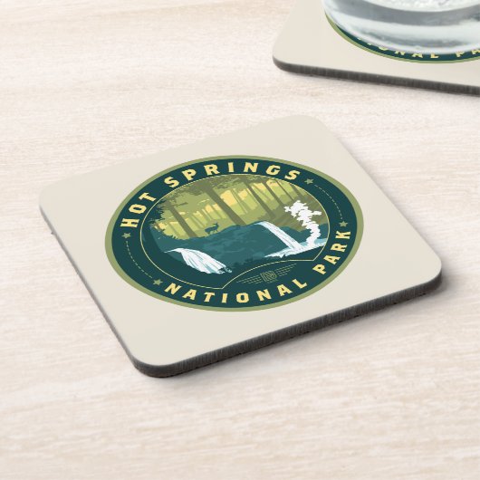 Nationalpark Hot Springs Getränkeuntersetzer (Linke Seite)