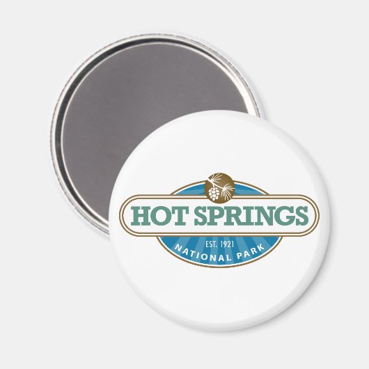 Nationalpark Hot Springs Magnet (Vorderseite/Rückseite)