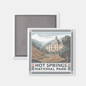 Nationalpark Hot Springs Magnet (Vorderseite/Rückseite)