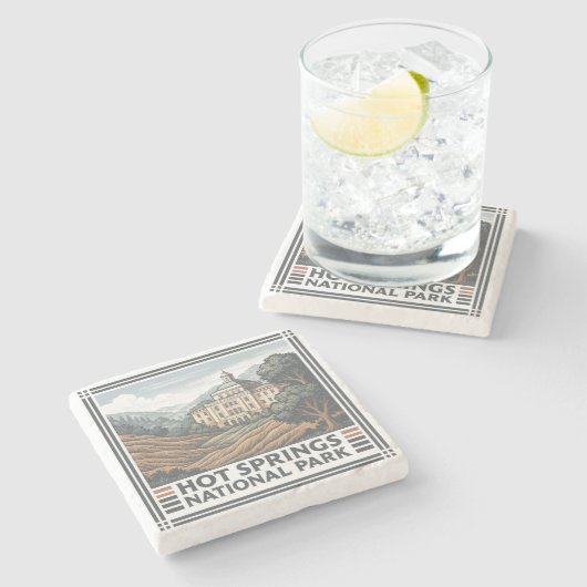 Nationalpark Hot Springs Steinuntersetzer (Seitenansicht)