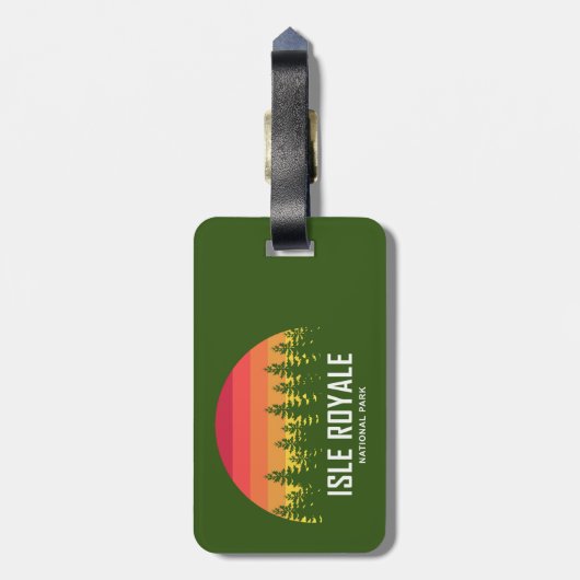 Nationalpark Isle Royale Gepäckanhänger (Rückseite vertikal)