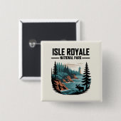 Nationalpark Isle Royale Landschaftlich Wilderness Button (Vorne & Hinten)