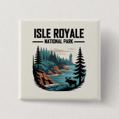 Nationalpark Isle Royale Landschaftlich Wilderness Button (Vorderseite)