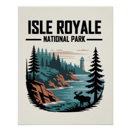 Nationalpark Isle Royale Landschaftlich Wilderness Poster