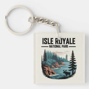 Nationalpark Isle Royale Landschaftlich Wilderness Schlüsselanhänger