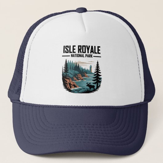 Nationalpark Isle Royale Landschaftlich Wilderness Truckerkappe (Vorderseite)