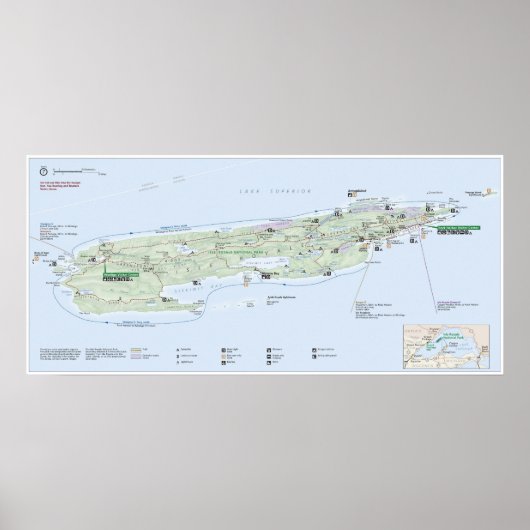 Nationalpark Isle Royale Poster (Vorne)