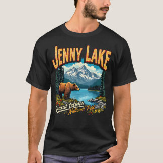 Nationalpark Jenny Lake Vintage Reise Urlaub T-Shirt