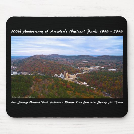 Nationalpark Jubiläum Hot Springs Herbst Aussicht Mousepad (Vorne)