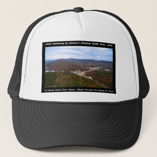 Nationalpark Jubiläum Hot Springs Herbst Aussicht Truckerkappe (Vorderseite)