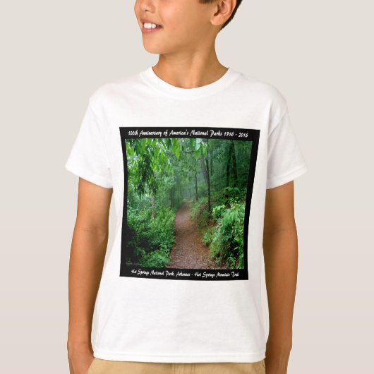 Nationalpark Jubiläum Hot Springs Mt T-Shirt (Vorderseite)