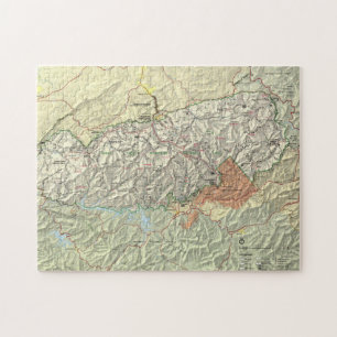 Nationalpark-Karte der Großen Smoky-Berge (1997) Puzzle