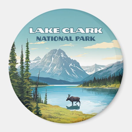 Nationalpark Klettersee Alaska Magnet (Vorne)