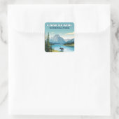 Nationalpark Klettersee Alaska Quadratischer Aufkleber (Tasche)