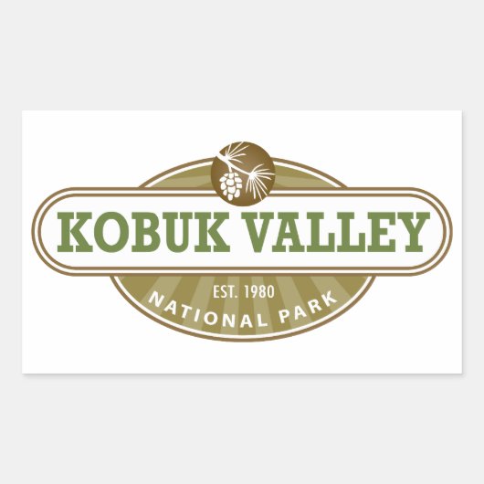 Nationalpark Kobuk Rechteckiger Aufkleber (Vorderseite)