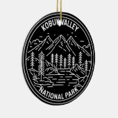 Nationalpark Kobuk Tal Alaska Monoline Keramik Ornament (Rechts)