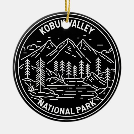 Nationalpark Kobuk Tal Alaska Monoline Keramik Ornament (Vorne)