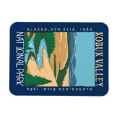 Nationalpark Kobuk Tal Alaska Retro erschüttert Magnet (Horizontal)