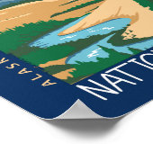 Nationalpark Kobuk Tal Alaska Retro erschüttert Poster (Ecke)
