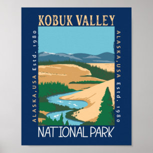 Nationalpark Kobuk Tal Alaska Retro erschüttert Poster