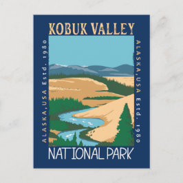 Nationalpark Kobuk Tal Alaska Retro erschüttert Postkarte