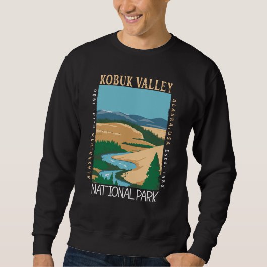 Nationalpark Kobuk Tal Alaska Retro erschüttert Sweatshirt (Vorderseite)