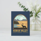 Nationalpark Kobuk Tal Vintages Emblem Postkarte (Stehend Vorderseite)