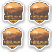 Nationalpark Komodo Aufkleber (Vorderseite)
