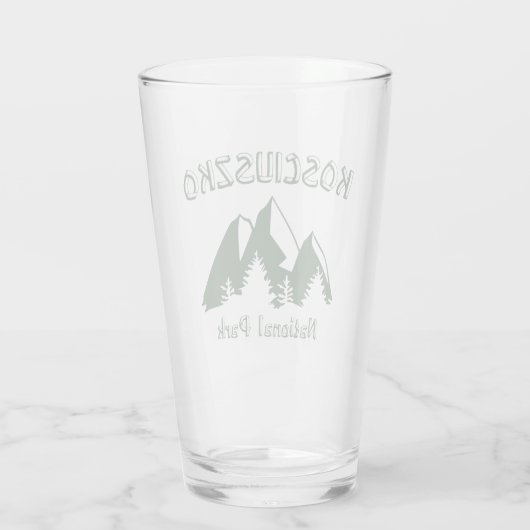 Nationalpark Kosciuszko Glas (Rückseite)