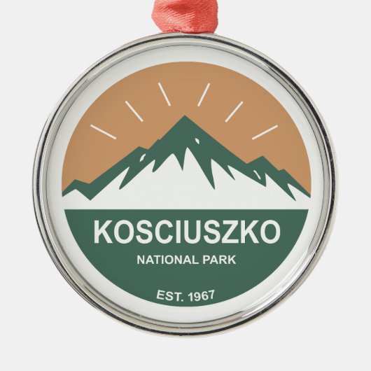 Nationalpark Kosciuszko Ornament Aus Metall (Vorne)