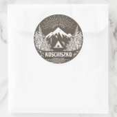 Nationalpark Kosciuszko Runder Aufkleber (Tasche)