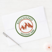 Nationalpark Kosciuszko Runder Aufkleber (Umschlag)