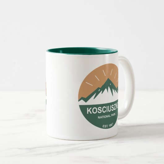 Nationalpark Kosciuszko Zweifarbige Tasse (VorderseiteRechts)