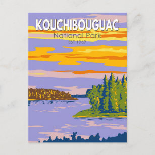 Nationalpark Kouchibouguac Nationalpark Travel Art Postkarte