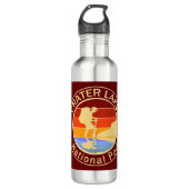 Nationalpark Krater Edelstahlflasche (Vorderseite)