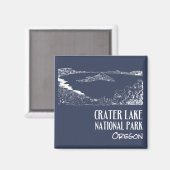 Nationalpark Krater Nationalpark California Magnet (Vorderseite/Rückseite)