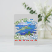 Nationalpark Krater Postkarte (Stehend Vorderseite)