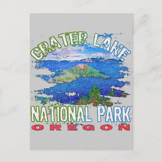 Nationalpark Krater Postkarte (Vorderseite)