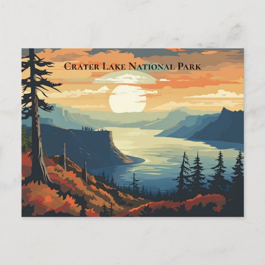 Nationalpark Krater Postkarte (Vorderseite)