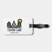 Nationalpark Krater See Gepäckanhänger (Rückseite horizontal)