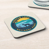 Nationalpark Krater See Getränkeuntersetzer (Linke Seite)