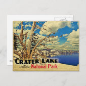 Nationalpark Krater See Postkarte (Vorne/Hinten)