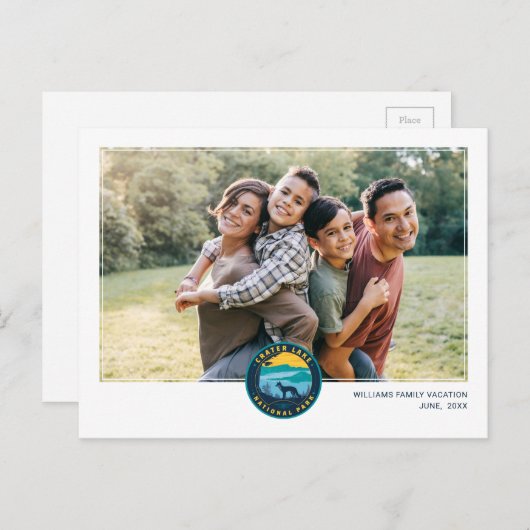 Nationalpark Krater See Postkarte (Vorne/Hinten)